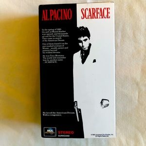 1986 Release of Scarface VHS Home Movie